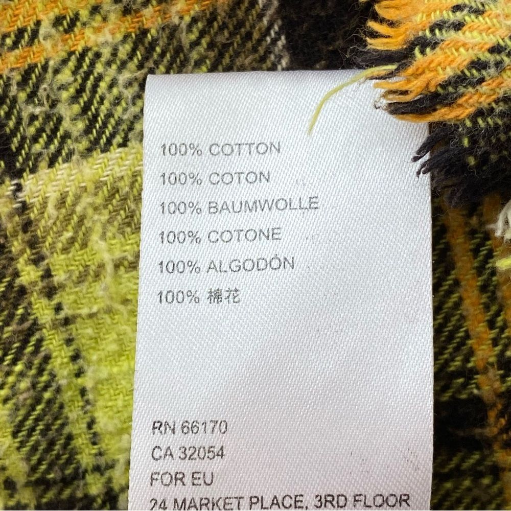 Urban Outfitters BDG Yellow/ Green Brody Check Print Flannel Top Size Medium - Picture 12 of 14